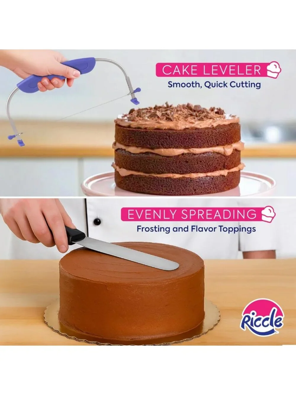 148PC Non-Stick Springform Cake Pan Set, Decorating Kit & Piping Bags, Leveler